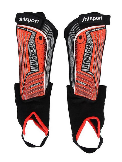 UHLSPORT Schienbeinschützer TIBIA PLATE PRO (Set), orange, Gr. M (Körpergrösse ca. 170 cm)